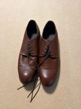 H&M Men's Brown Derby Dress Shoes Faux Leather